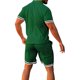 thumbnail image 4 of Conjunto Corto de Hombres, Moda Casual Color Sólido Manga Corta Cordón de Solapa Elástico Conjunto de Cintura, 4 of 8