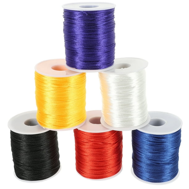 6 rollos de hilo para joyería, pulsera artesanal, cordón trenzado, pulsera, cuerda trenzada, cordones para joyería