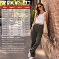 thumbnail image 7 of Dickies Womens Work Pants - High Waisted Relaxed Fit Contrast Stitch Casual Double Knee Womens Pants, 7 of 7