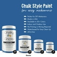 thumbnail image 4 of Chalky Chicks 16 Fl Oz Matte Denim (Navy Blue) Chalk Paint for Furniture Without Sanding - No Prep Furniture Paint No Sanding All in One for Crafts, Wood, Walls, Cabinet, Metal, Dresser, Farmhouse, 4 of 9