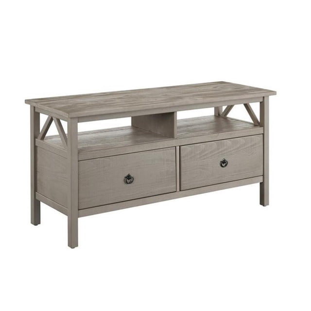 Kingfisher Lane Meuble Télé de 44 Pouces en Gris Rustique