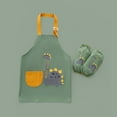 thumbnail image 4 of Cheers 1 Set Animal Pattern Kids Apron with Sleevelet Polyester Playing Games Children Garden Apron for Cleaning, 4 of 8