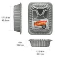 thumbnail image 3 of (3 pack) Handi-Foil 17.13" x 12.63" Aluminum Extra Deep Super King Roaster Pan, 3 of 8