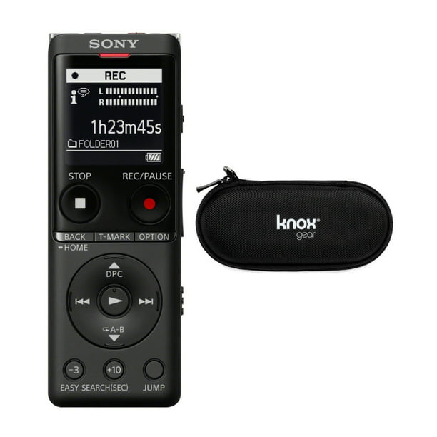 Sony Slim Design Digital Voice Recorder with Knox Gear Case Bundle