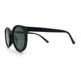 thumbnail image 6 of Retro Hipster Fashion Horn Rim Round Circle Len Plastic Sunglasses Matte Black - Green, 6 of 8