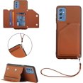 thumbnail image 2 of for Samsung Galaxy M52 5G Wallet Cover,Durable PU Leather Magnetic Closure Kickstand with Wrist Strap Credit Cards Pocket Shockproof Case for Samsung Galaxy M52 5G (Not 4G) Brown, 2 of 7