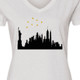 thumbnail image 4 of Inktastic New York Skyline Women's V-Neck T-Shirt, 4 of 5