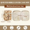 thumbnail image 7 of Pzuqiu Cross Floral Bible Cover Bag for Women Scripture Study Carrying Book Cover Quilted Church Bag with Handle Study Supplies Accessories with Tags&Bookmark Christian Gifts, 7 of 7
