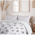 thumbnail image 6 of Ambesonne Animal Duvet Cover Sets, Owls on the Branch, 2-Queen, Eggplant and White, 6 of 7