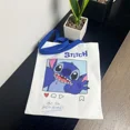 thumbnail image 5 of Bolsa de lona Stitch Disney para mujer, con dibujos animados de anime Stich, reutilizable, para la escuela, con cremallera interior, regalo para niña, 5 of 5