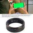 thumbnail image 4 of Bague Intelligente avec Affichage, Acier Inoxydable Application Surveillance d'Activité Écran Tactile IP68 Résistant à l'Eau Bague de Mise en Forme pour Randonnée Cyclisme Course Taille 9 Diamètre Intérieur 18 mm, Taille 10 Intérieur, 4 of 7