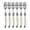 Sixdinner forks, variant on Stainless Steel Steak Knife Fork Spoon Set – Cream White Plastic Handle Flatware