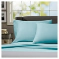 thumbnail image 1 of Winkle Resistant Regency Home Cotton Linen Sateen Sheet Set, (Full, Aqua), 1 of 1