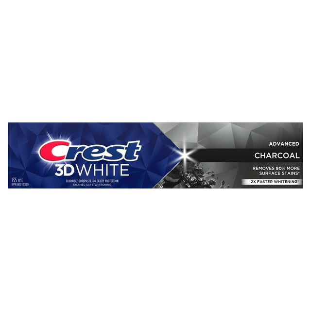 Crest 3D White Advanced Charcoal Whitening Toothpaste, 135 ml