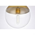 thumbnail image 5 of Eclipse 1 Light Brass Flush Mount With Clear Glass, 5 of 5