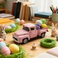 thumbnail image 3 of QenASHaing Easter Pickup Truck Decor with Eggs, Mini Vintage Metal Diecast Farmhouse Pickup Happy Spring Farm Tiered Tray Decorations for Home Kitchen Table, 3 of 10