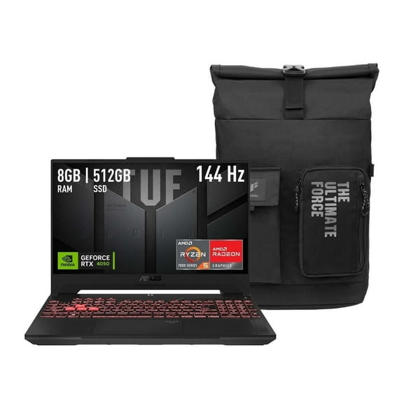 Laptop Gamer Asus TUF FA507NU-LP134W NVIDIA GeForce RTX 4050 Ryzen 5 8GB 512GB Gris