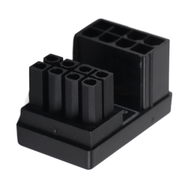 180 Degree Angled GPU Power Adapter, U Turn PCIE 8 Pin Cable Connector for Desktop Graphics Cards, Compatible with , EVGA, Gigabyte, Radeon, Sapphire, etc.