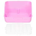 thumbnail image 1 of Inodoro De Caja De Para Animales Pequeños, Inodoro De Plástico Para Mascotas, Estable Portátil Seguro Antiarañazos Para Mascotas Pequeñas De Animas, 1 of 7