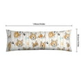 thumbnail image 6 of Dog Lover's Body Pillow Cover - Soft & Breathable, Hidden Zipper, 20"x54", Cute Puppy & Floral Print - Perfect Gift for Pet Lovers, Side Sleepers & Dog Themed Decor, 6 of 7