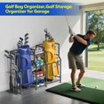 thumbnail image 2 of Organizador de almacenamiento para golf samstar, soporte para 2 bolsas, 125 x 30 x 82 cm, 2 of 6