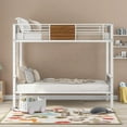 thumbnail image 2 of Churanty Wood Bunk Bed Space-Saving, Twin-over-full, White, 2 of 7