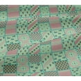 thumbnail image 5 of oneOone Viscose Jersey Mint Fabric Floral|Horse & Geometric Patchwork Sewing Fabric By The Yard Printed Diy Clothing Sewing Supplies 60 Inch Wide, 5 of 5
