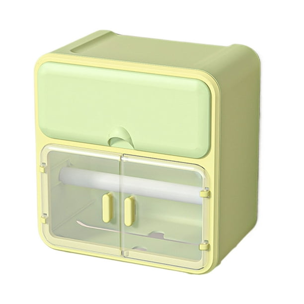 Injueey Impermeable fácil de instalar del organizador del almacenamiento del cuarto de baño del ABS que hace conveniente almacenar artículos Almacenamiento y organización del hogar Verde abeto