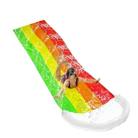 LeKing Water Slide Thick Durable Racing Slip Slide Mat Inflatable Spray Water Toy for Kids