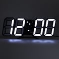 thumbnail image 6 of 3D LED Wall Clock, 8.9-inch Digital Wall Clock, Automatic Brightness Adjustment, Smart Voice Control Design for Home, Kitchen and Office (Black Case with White Characters), 6 of 9