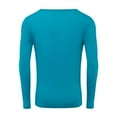 thumbnail image 2 of Sivvan Men’s Long Sleeve Underscrub Tee - Men’s Comfort T-Shirt - S8506 - Teal Blue - 2X, 2 of 4
