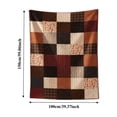 thumbnail image 3 of Fall Pumpkin Quilted Throw Blanket Autumn Patchwork 39 x 59 inch, Flannel Holiday Decorative Bedding Orange Pumpkin Brown Checkered Cozy Blankets for Home Sofa Couch Bed Home Decor, 3 of 6
