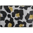 thumbnail image 4 of SKYSONIC 36x24in Leopard Skin Texture Area Rug, Gold and Black Non-Slip Floor Carpet for Indoor Living Dining Room Bedroom, 4 of 7