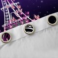 thumbnail image 4 of jejeloiu Kawaii Butterfly Blackout Curtains Set of 2 (52x84 Each),Eiffel Tower Window Curtains,Pink Purple Black Curtains and Drapes For Girls Teens,Luxury Bedroom Decor, 4 of 6