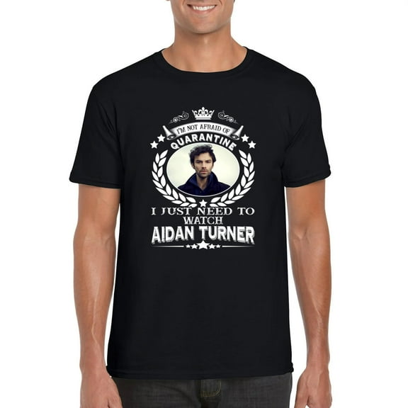 Quarantine Watch Aidan Turner Actor Poldark Hobbit Fan T-Shirt, for men & women, up to size 5XL