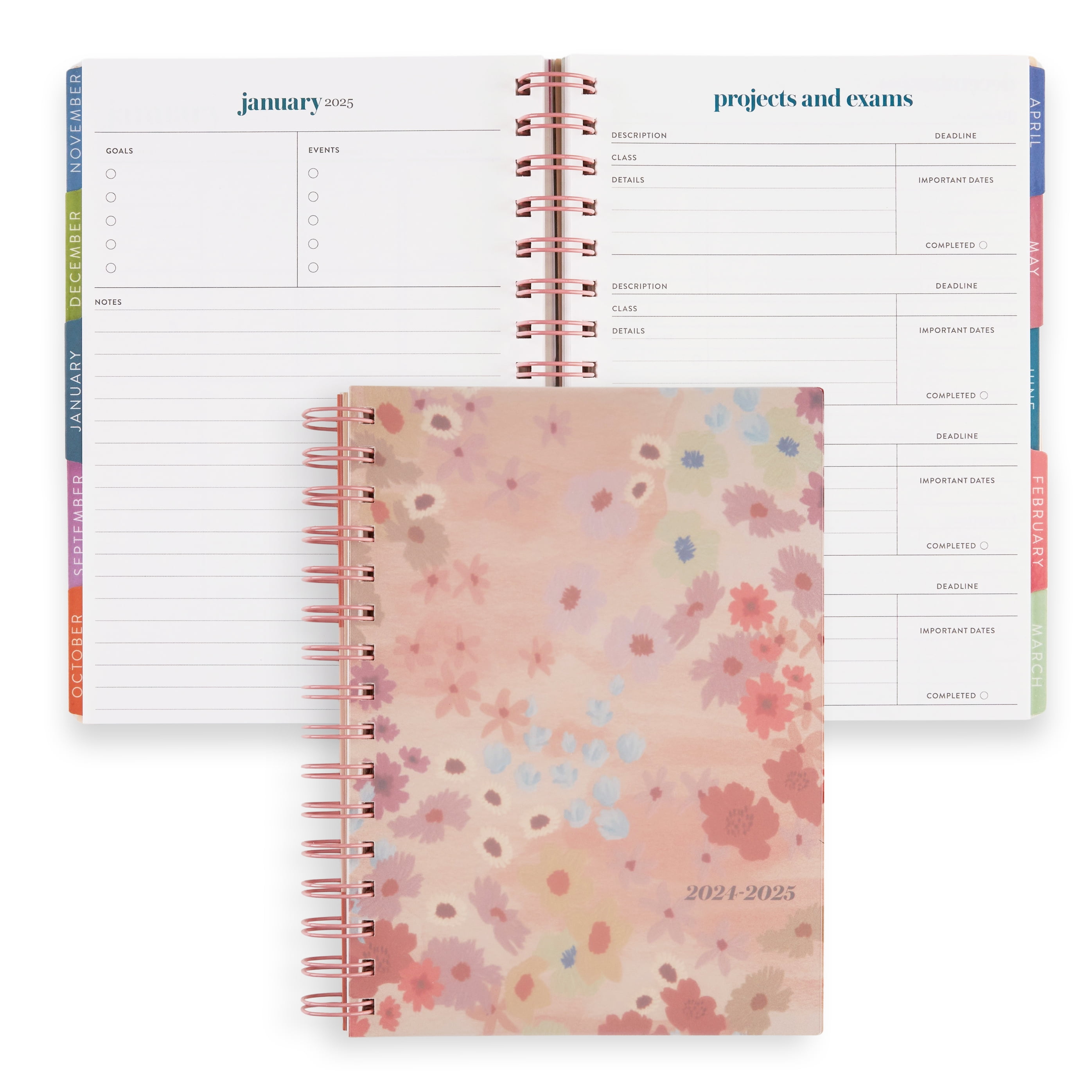 Academic Planner 2025 Planner 2025 Spiral Bound Planne Pad Spial Bound ...