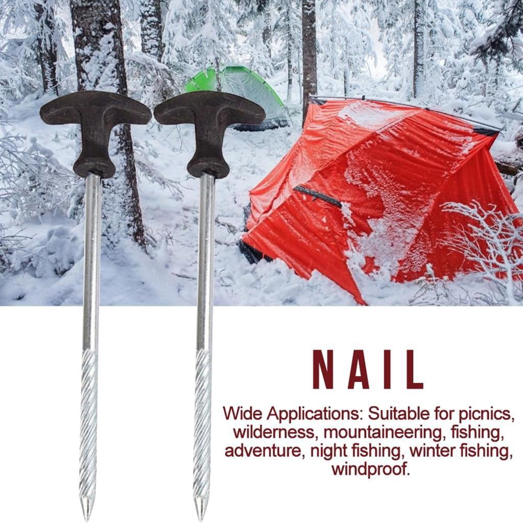 Camping Tarp Pegs Heavy Duty Metal Tent Pegs Camping Accessories 10-Piece/set