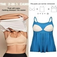 thumbnail image 2 of CHOK Camisoles à Soutien-Gorge Intégré pour Femmes, Bretelles Spaghetti Ajustables, Débardeur Sans Manches, Hauts d'Été, 2 of 6