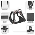 thumbnail image 3 of Vsdgher Koi Fish Pattern Dog Harness,No Pull Pet Harness with Soft Padded Handle,Adjustable Reflective Vest with 2 Buckles,4 Slide Buckles,S-XL, 3 of 5