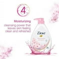 thumbnail image 5 of Dove Deep Moisture Liquid Body Wash with Pump Nourishing for Dry Skin -Sakura Blossom with Pink Salt -33.8 Oz.- Pack of 2, 5 of 5