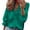 ZZGreen30, variant on Blouses For Women Dressy Casual Solid Color Button Down Ruffle Long Sleeve Loose Autumn Winter Tops Holiday Wear