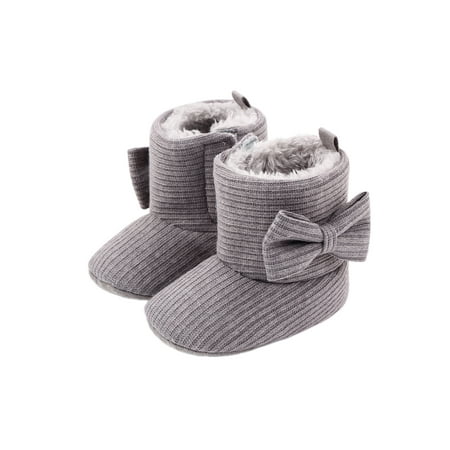 

Douhoow Baby Girls Snow Boots Soft Sole Anti-Slip Crib Shoes Winter Warm Shoes