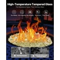 thumbnail image 2 of VEVOR Fire Glass, 10 LBS / 4.5 KG High-Temperature Resistant Fireplace Rocks, 1/2-Inch / 12.7 mm Reflective & Smokeless Firepit Glass Rock, High Luster Stone Landscaping for Fire Pit Table, Gold, 2 of 9