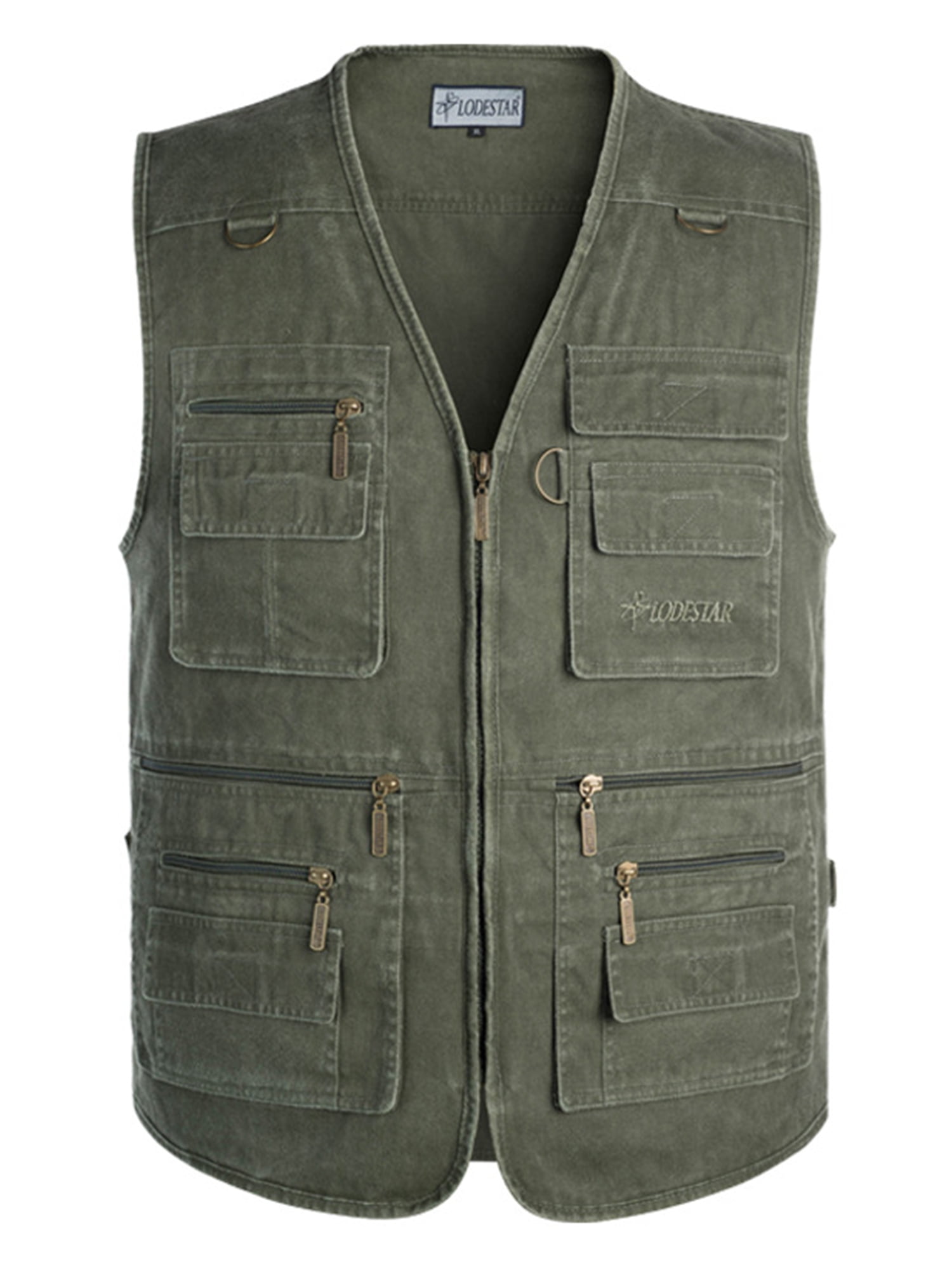 Glonme Men Oversized Casual Fishing Vests Plus Size Outdoor Jacket