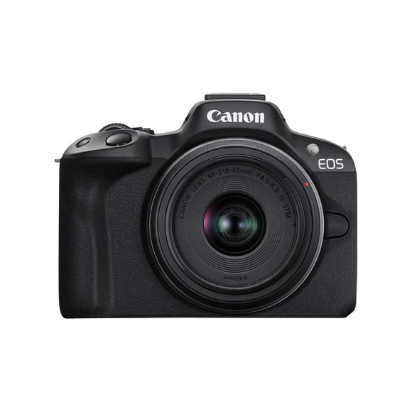 Canon EOS R50 Mirrorless Vlogging Camera (Black) w/RF-S18-45mm F4.5-6.3 is STM Lens, International Model