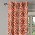 thumbnail image 3 of Ambesonne East Grommet Curtain, Curvy Lines Circles Tile, 50" x 54", Scarlet Lavender, 3 of 6