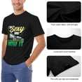 thumbnail image 6 of I'm Sexy And I Mow It Charismatic Men's Cotton Short Sleeve HD Print Tee for Casual T-Shirt Crew Neck Top Black 3XL, 6 of 7