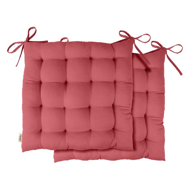 Vargottam Set of 2 Comfortable Chair Pads Seat Cushion with Full-Length Ties for Non-Slip Support Polyester Filling for Dining | Office | Kitchen Reduces Pressure & Washable