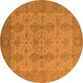 thumbnail image 1 of Ahgly Company Indoor Round Oriental Orange Traditional Area Rugs, 7' Round, 1 of 4