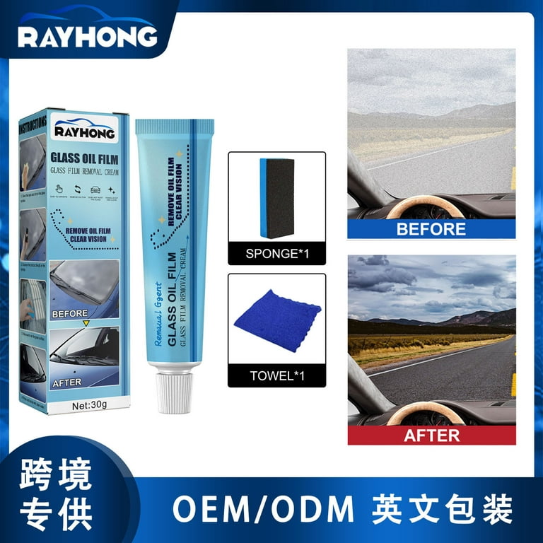 120ml Car Cleaner Glass Oil Film Remover Removal Cream Auto Windshields  Cleaning
